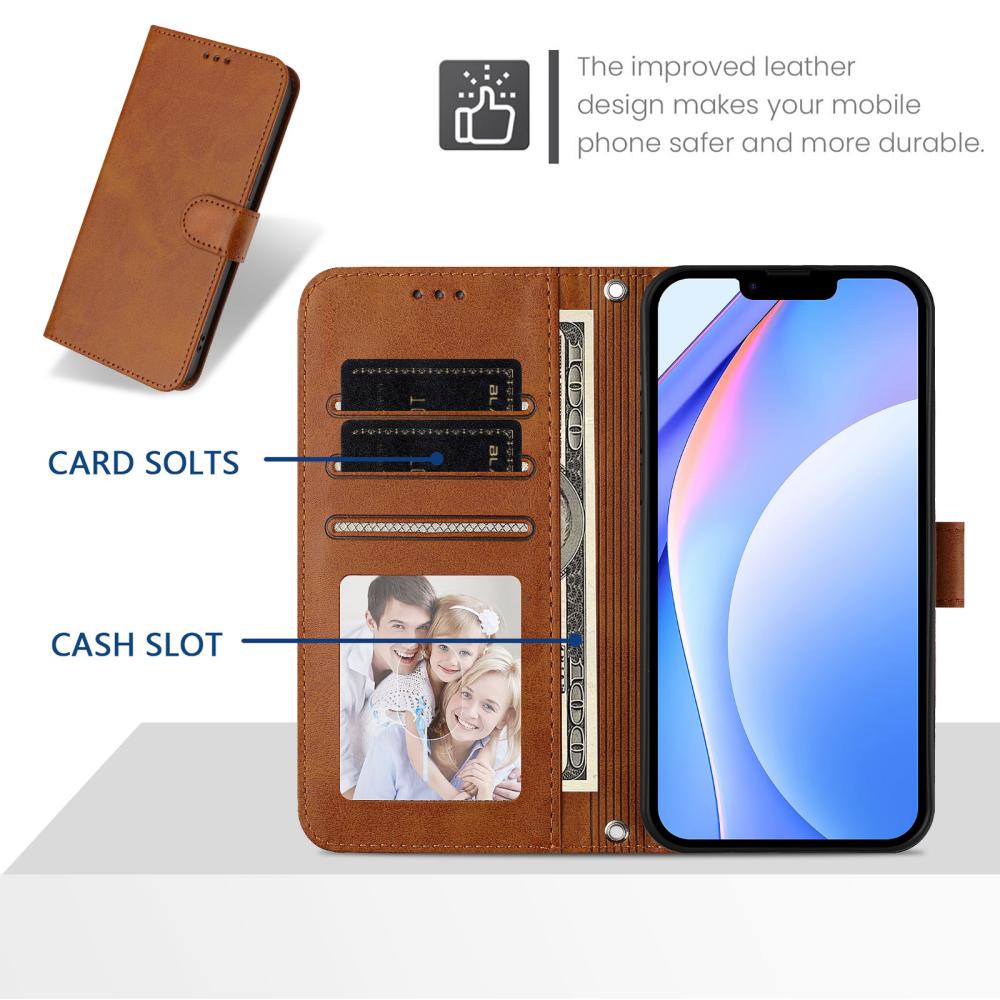  Nothing Phone 3 Fodral RFID Läder Brun - Teknikhallen.se