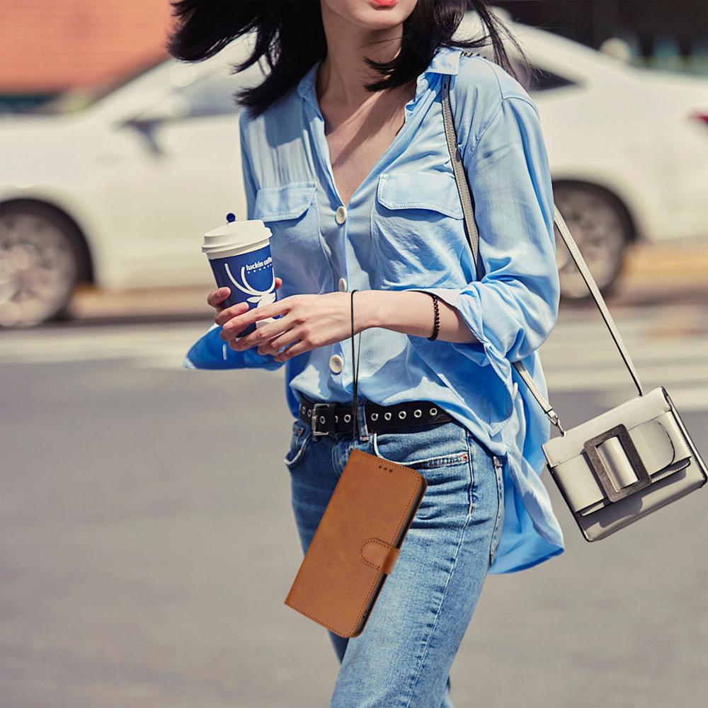  Nothing Phone 3 Fodral RFID Läder Brun - Teknikhallen.se