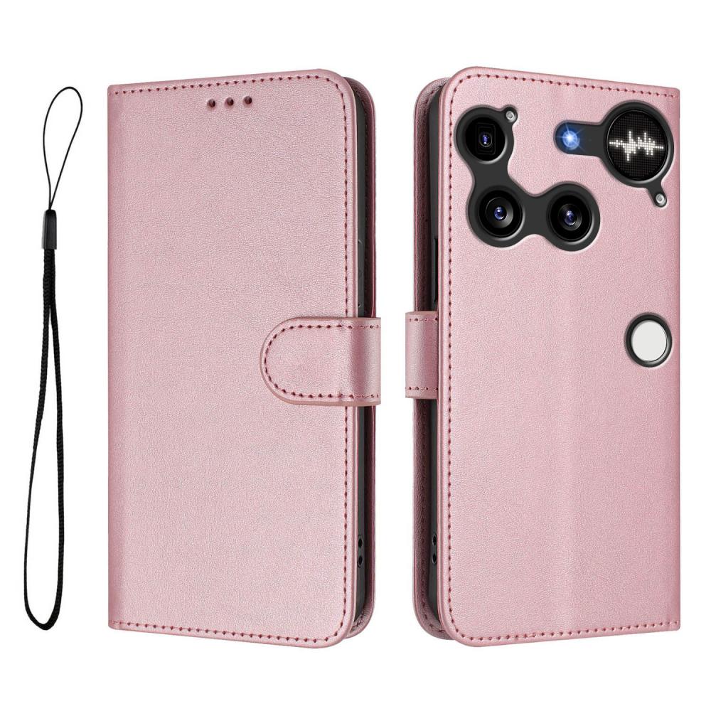  Nothing Phone 3 Fodral RFID Läder Rosa - Teknikhallen.se