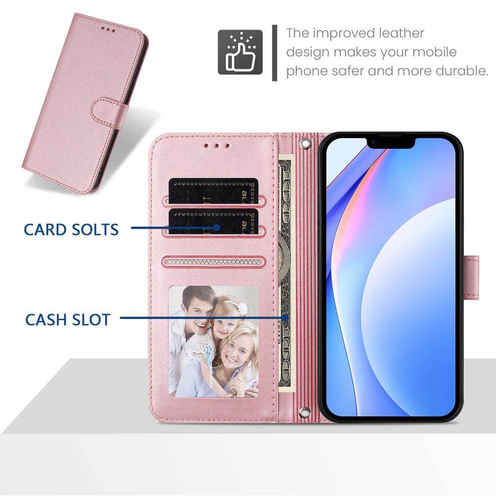  Nothing Phone 3 Fodral RFID Läder Rosa - Teknikhallen.se