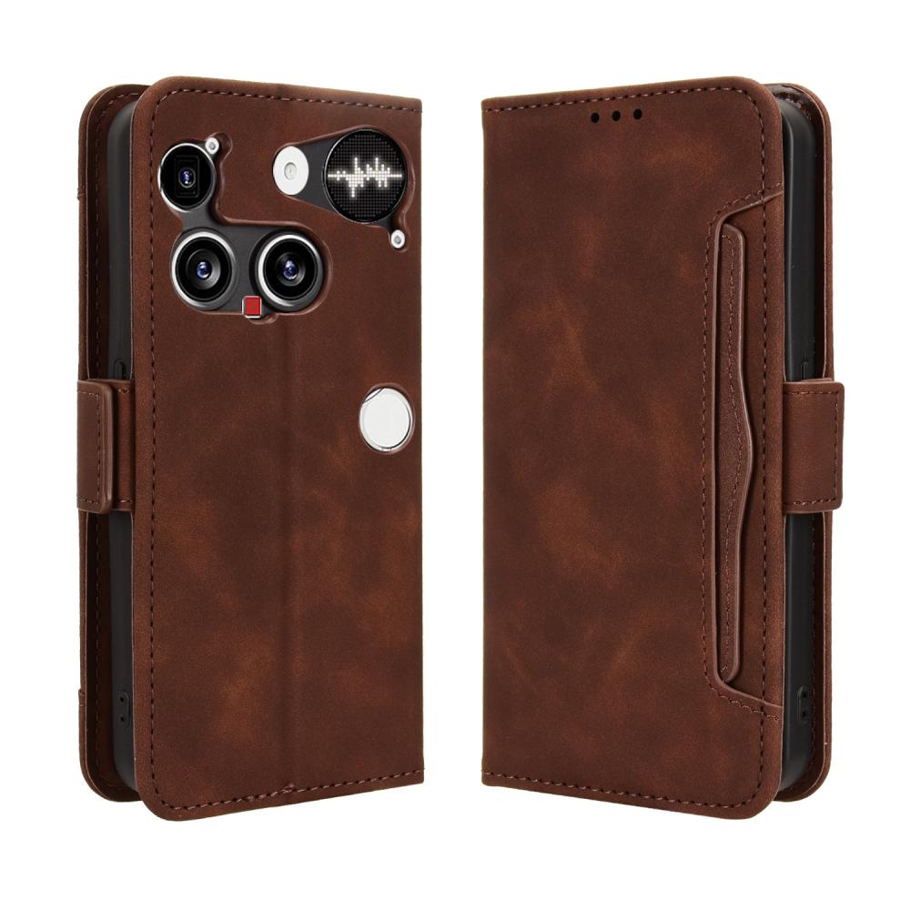  Nothing Phone 3 Fodral Med Avtagbart Kortfack Brun - Teknikhallen.se