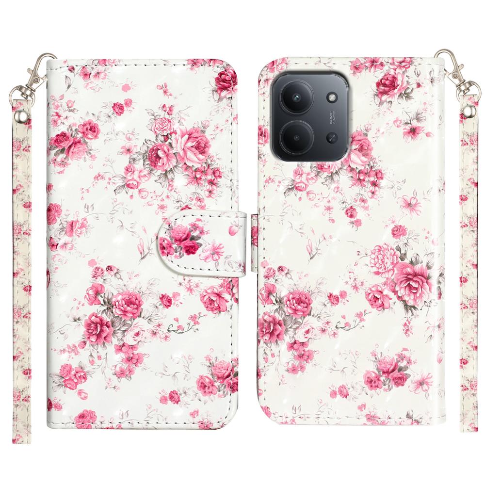  Xiaomi Redmi 15C Fodral Med Tryck Rosor - Teknikhallen.se