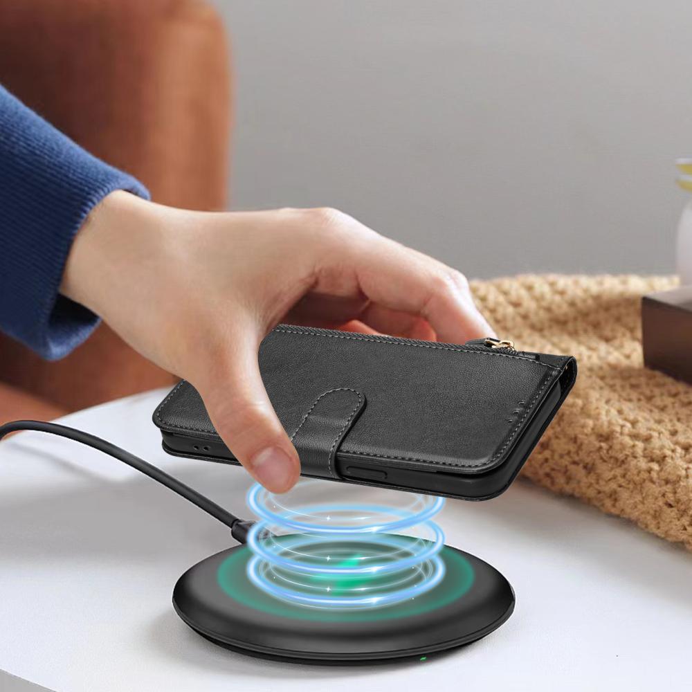  Xiaomi Redmi 15C Plånboksfodral Läder Svart - Teknikhallen.se