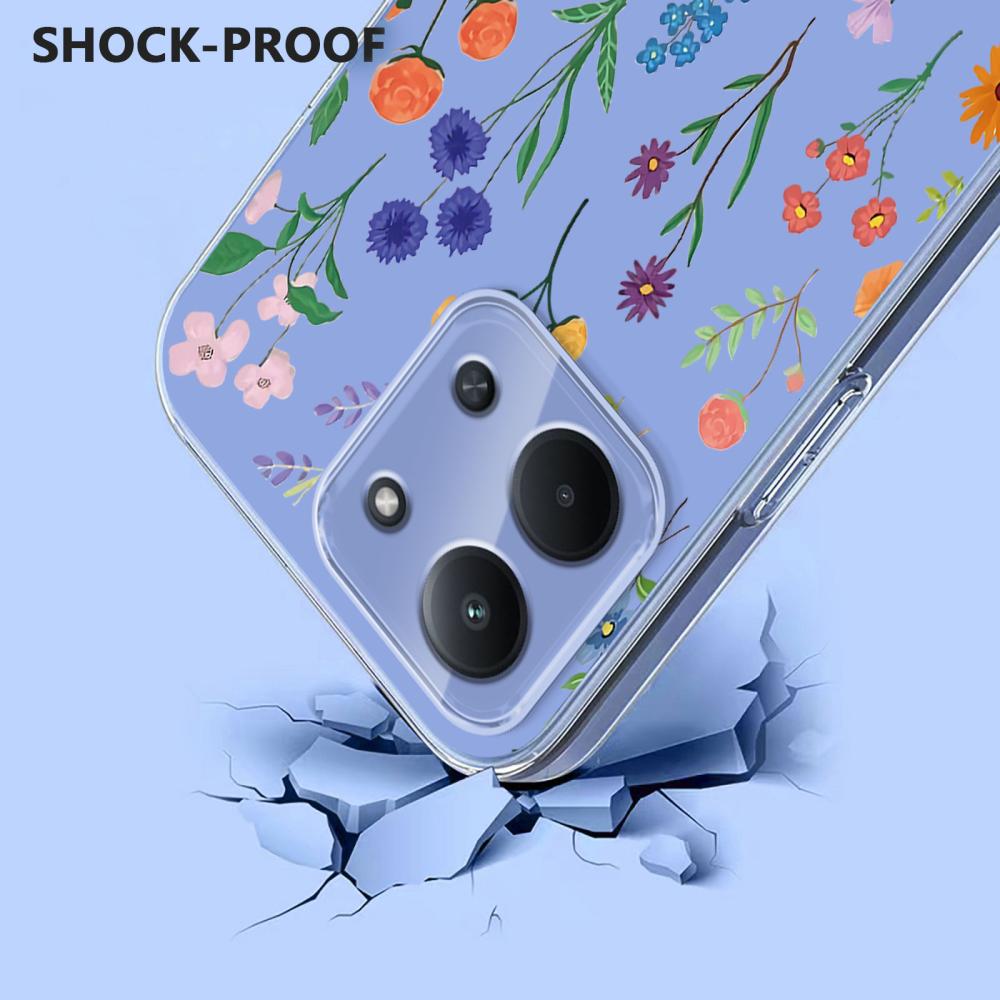  Xiaomi Redmi 15C Skal Med Tryck Blommor - Teknikhallen.se