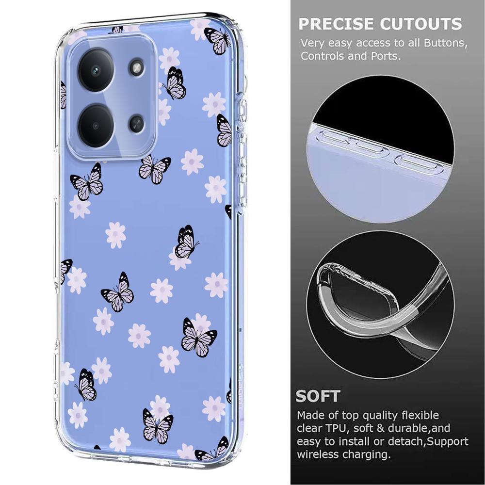  Xiaomi Redmi 15C Skal Med Tryck Fjärilar - Teknikhallen.se