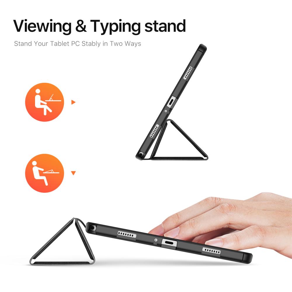 DUX DUCIS DUX DUCIS Galaxy Tab A11 Plus/A9 Plus Fodral DOMO Tri-Fold Svart - Teknikhallen.se