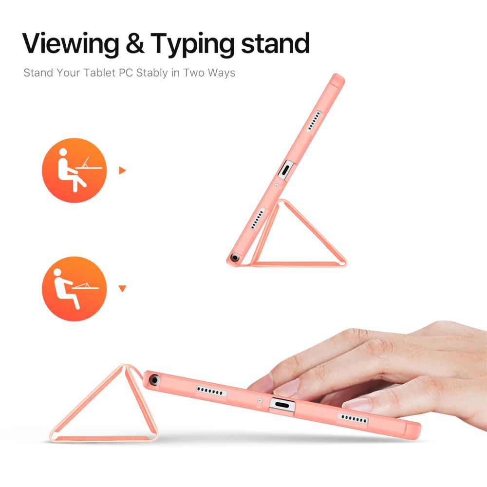 DUX DUCIS DUX DUCIS Galaxy Tab A11 Plus/A9 Plus Fodral DOMO Tri-Fold Rosa - Teknikhallen.se