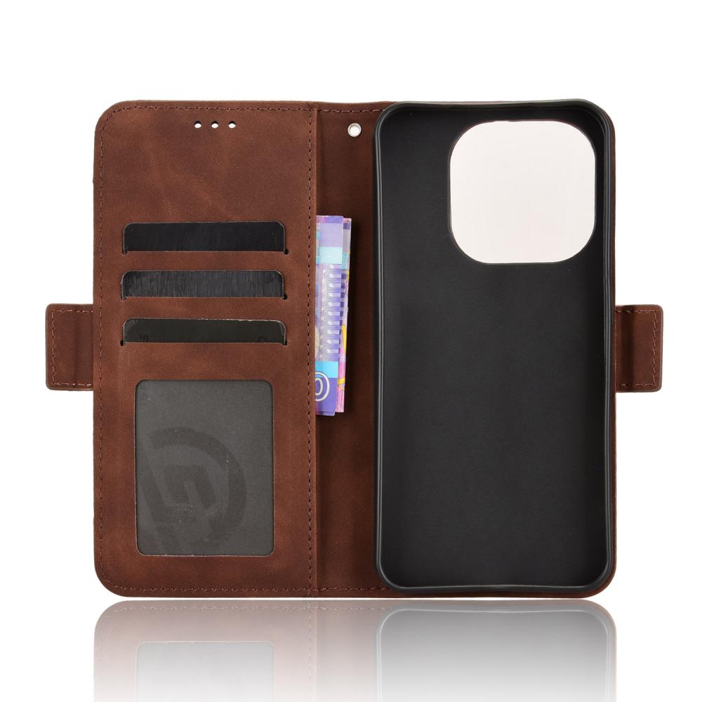  Xiaomi 15T Fodral Med Avtagbart Kortfack Brun - Teknikhallen.se