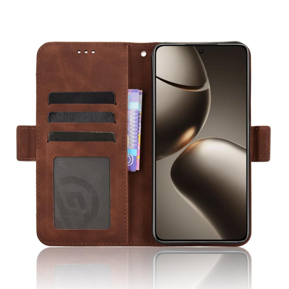  Xiaomi 15T Fodral Med Avtagbart Kortfack Brun - Teknikhallen.se