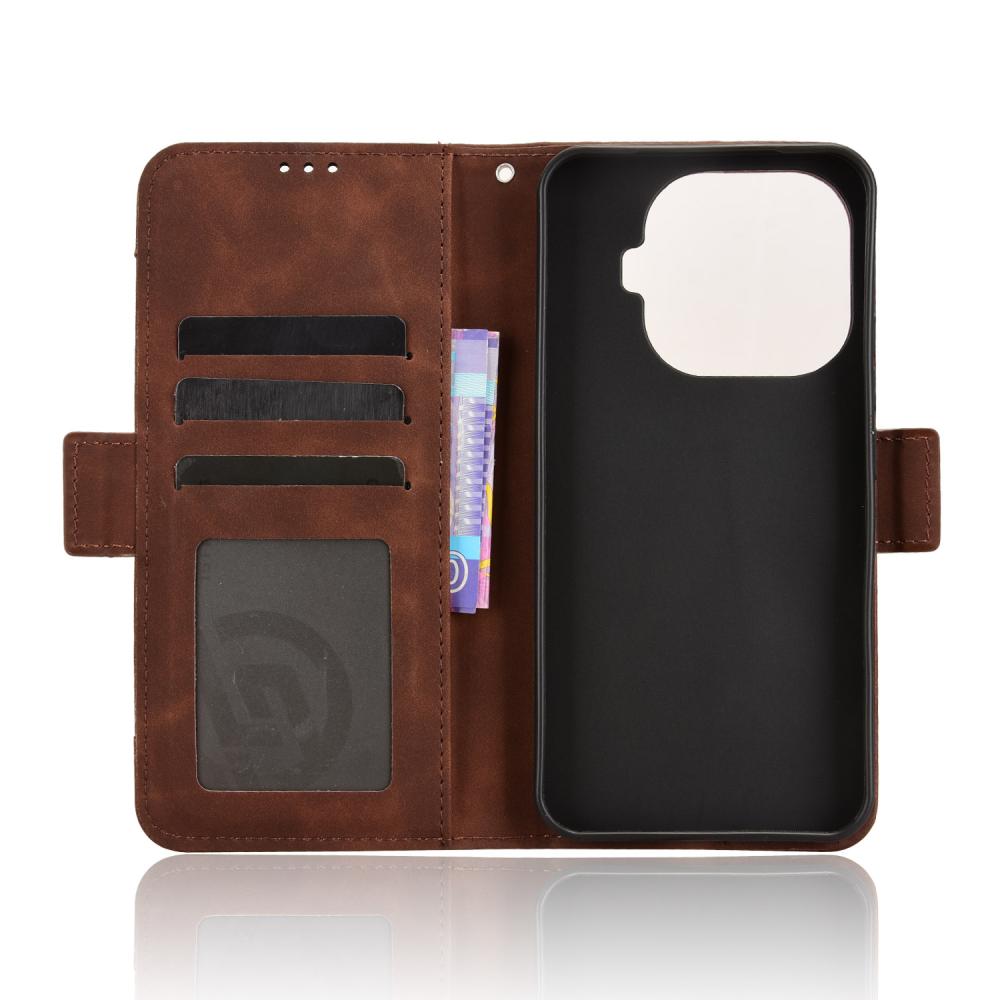  Xiaomi 15T Pro Fodral Med Avtagbart Kortfack Brun - Teknikhallen.se