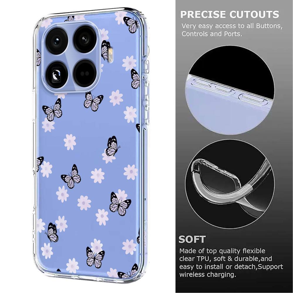  Xiaomi 15T Pro Skal Med Tryck Fjärilar - Teknikhallen.se