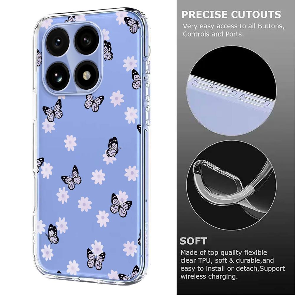  Xiaomi 15T Skal Med Tryck Fjärilar - Teknikhallen.se