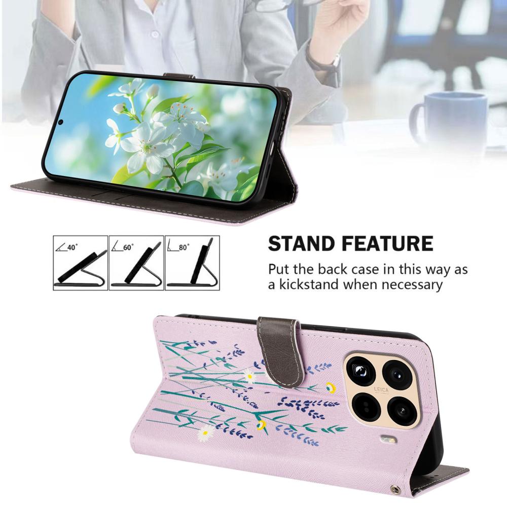  Xiaomi 15T Pro Fodral Med Tryck Lavender Lila - Teknikhallen.se