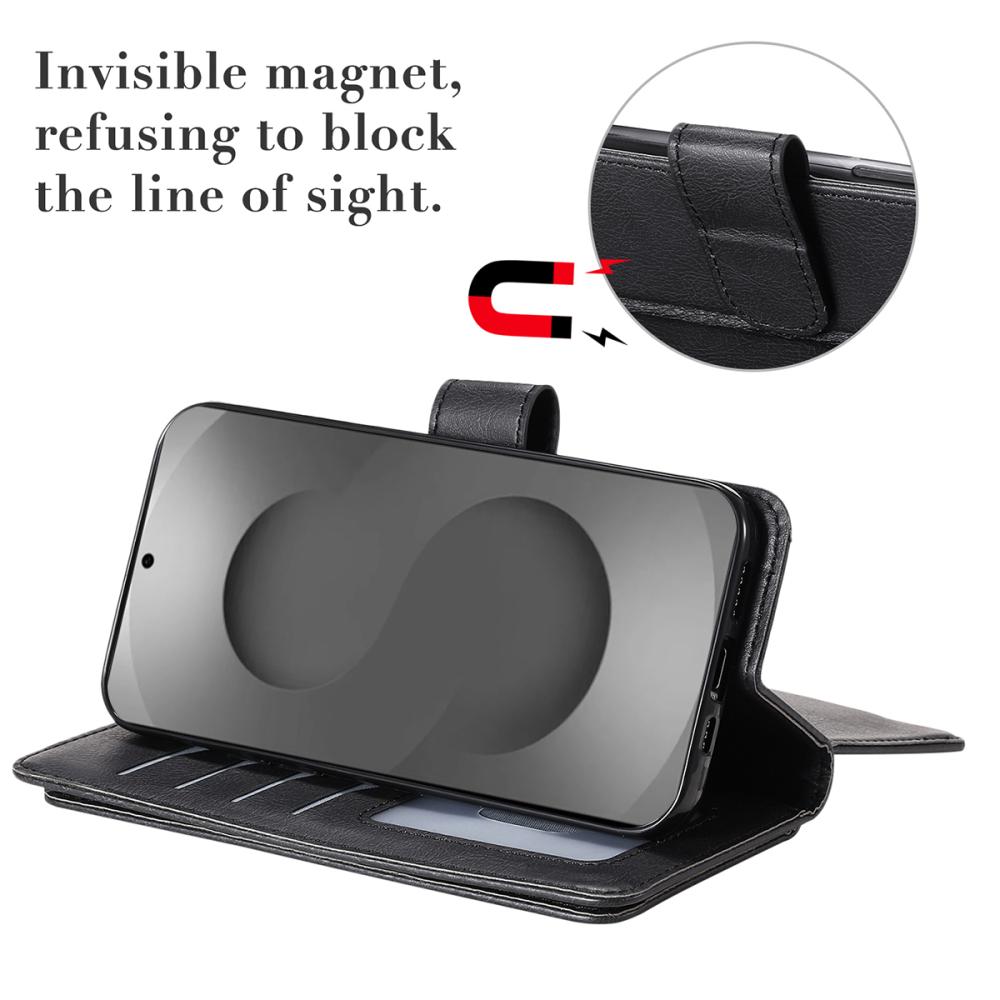  Samsung Galaxy S26 Ultra Fodral Multifunktionellt Läder Svart - Teknikhallen.se