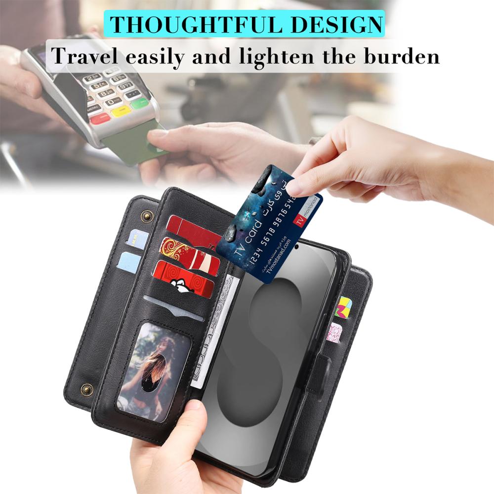  Samsung Galaxy S26 Ultra Fodral Multifunktionellt Läder Svart - Teknikhallen.se