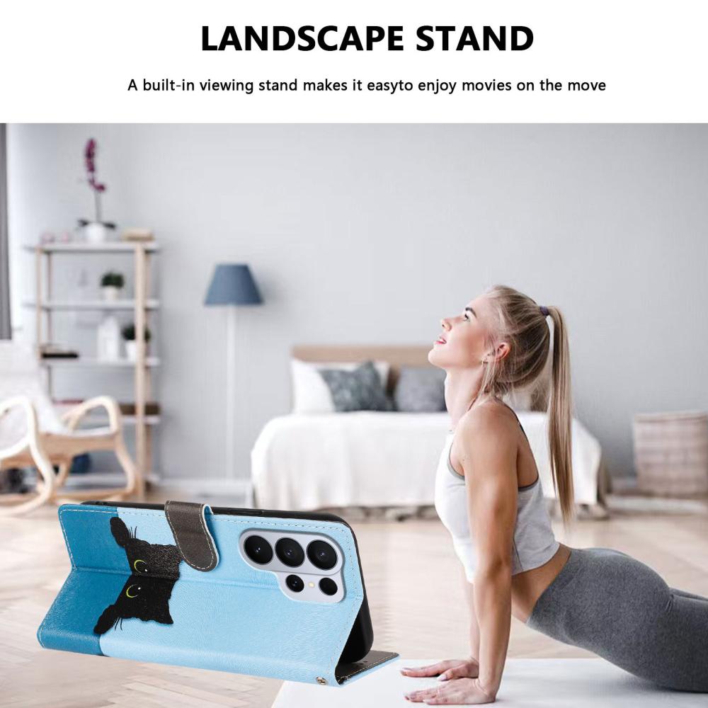  Samsung Galaxy S26 Ultra Fodral Med Tryck Svart Katt - Teknikhallen.se