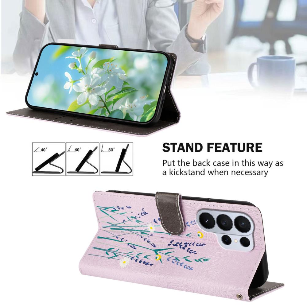  Samsung Galaxy S26 Ultra Fodral Med Tryck Lavendel - Teknikhallen.se