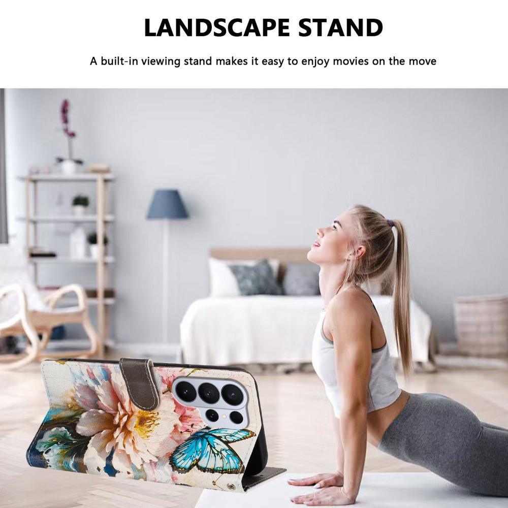  Samsung Galaxy S26 Ultra Fodral Med Tryck Blommor / Fjärilar - Teknikhallen.se