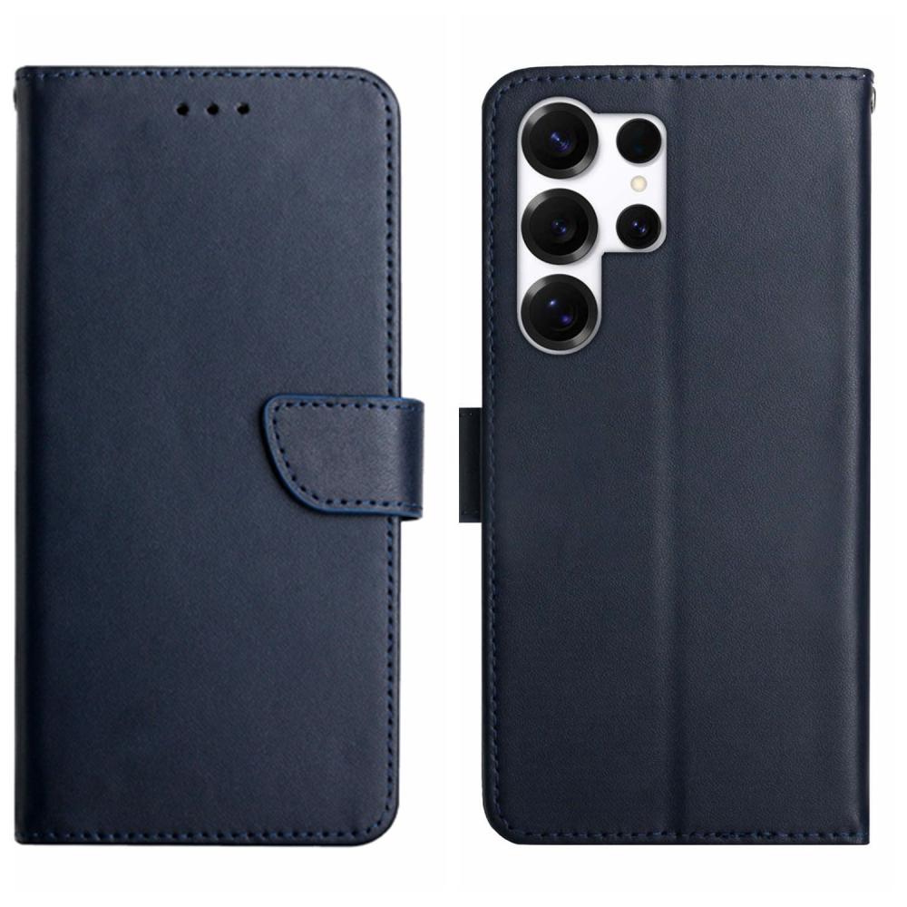  Samsung Galaxy S26 Ultra Fodral Äkta Läder Blå - Teknikhallen.se