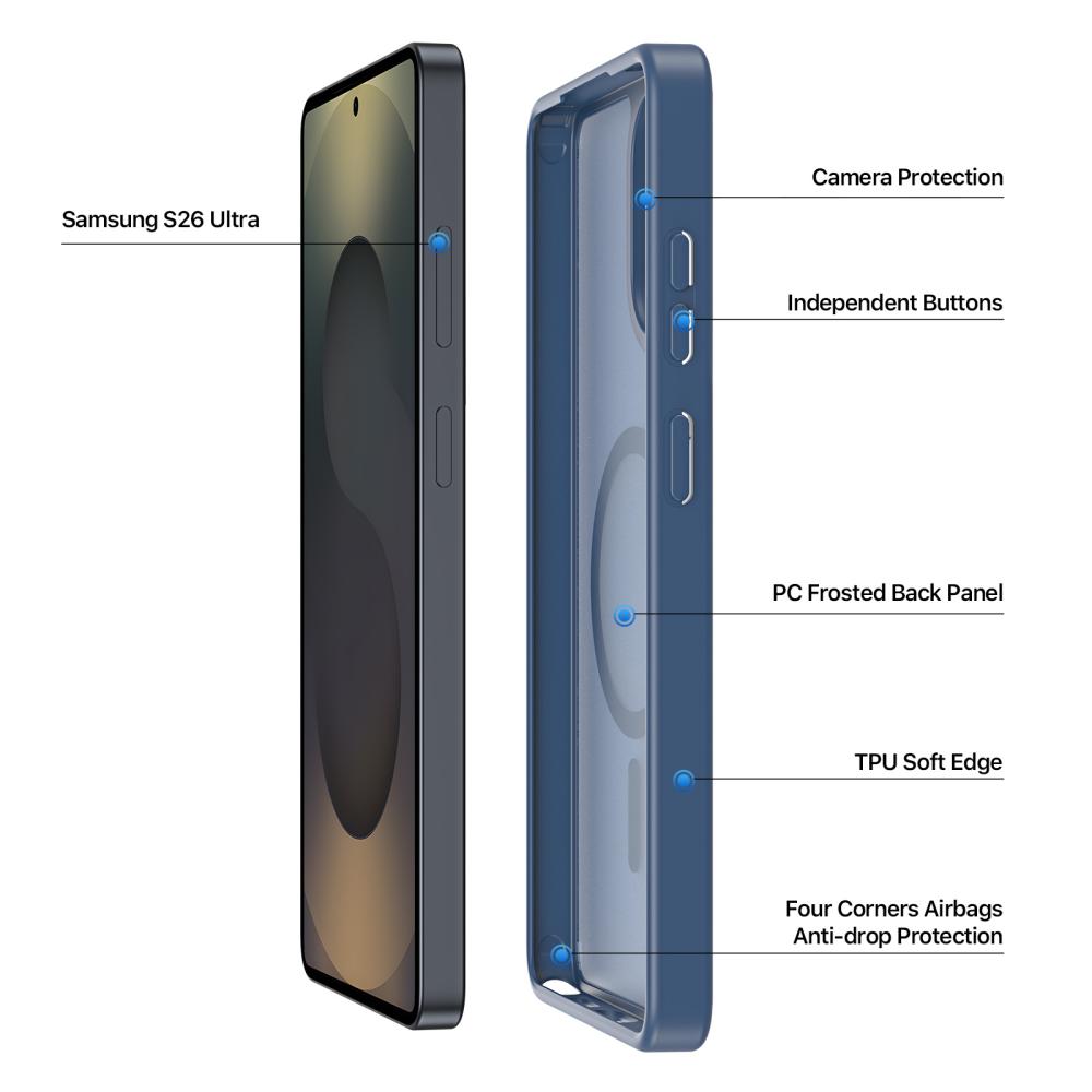 DUX DUCIS DUX DUCIS Galaxy S26 Ultra Skal MagSafe Yind Series Blå - Teknikhallen.se