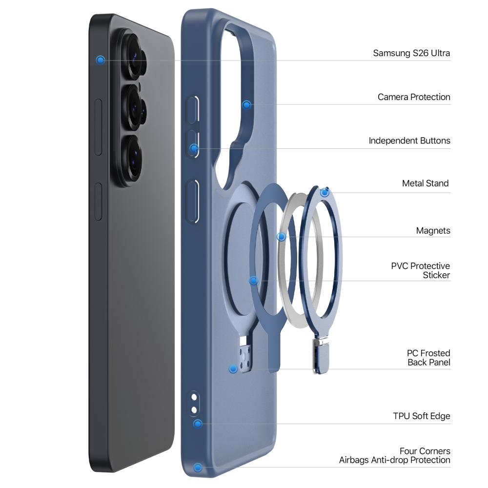 DUX DUCIS DUX DUCIS Galaxy S26 Ultra Skal MagSafe Kickstand Yind Series - Teknikhallen.se