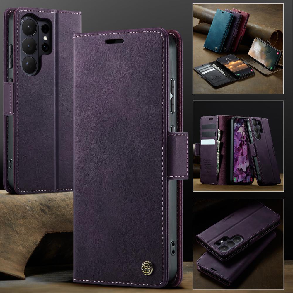 CASEME CASEME Samsung Galaxy S26 Ultra Fodral RFID Läder Lila - Teknikhallen.se