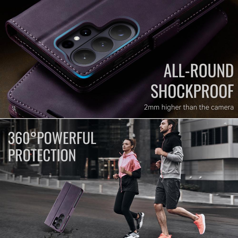 CASEME CASEME Samsung Galaxy S26 Ultra Fodral RFID Läder Lila - Teknikhallen.se