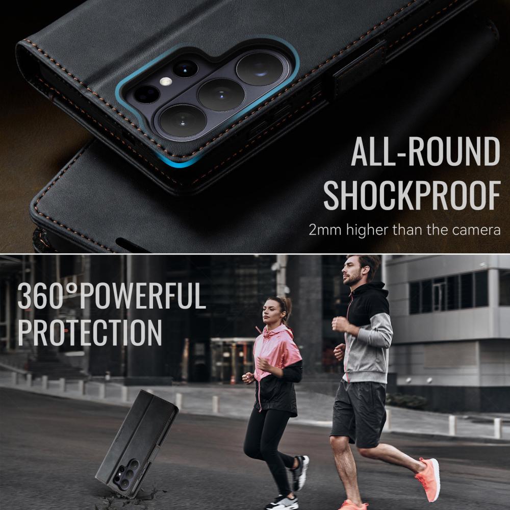 CASEME CASEME Samsung Galaxy S26 Ultra Fodral RFID Läder Svart - Teknikhallen.se