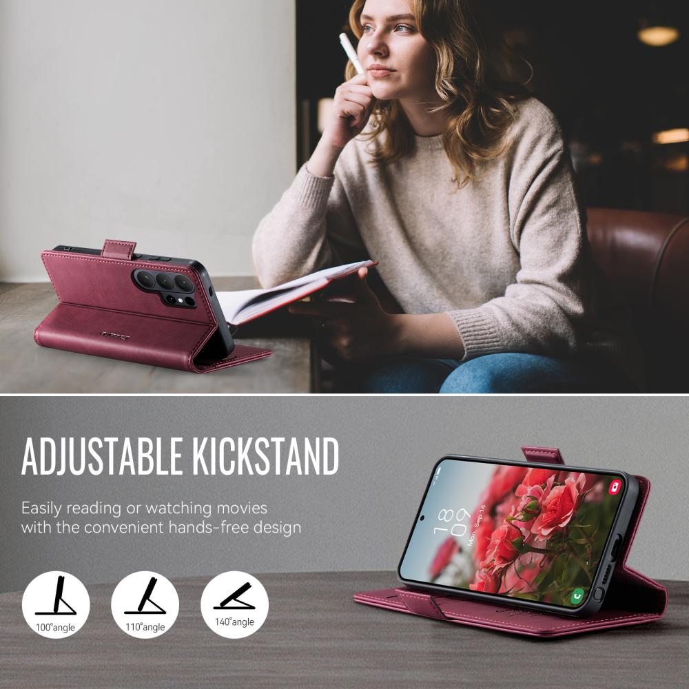 CASEME CASEME Samsung Galaxy S26 Ultra Fodral RFID Läder Röd - Teknikhallen.se