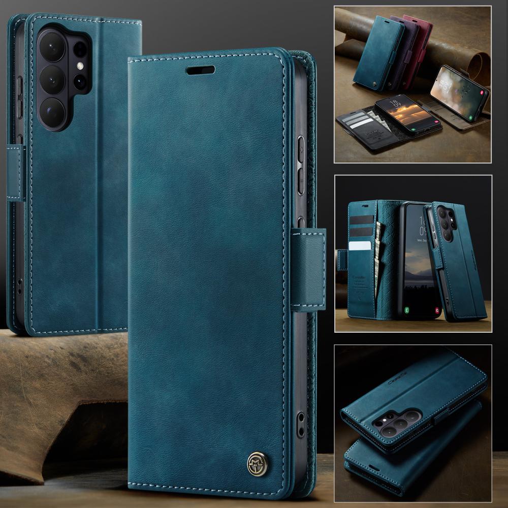 CASEME CASEME Samsung Galaxy S26 Ultra Fodral RFID Läder Grön - Teknikhallen.se