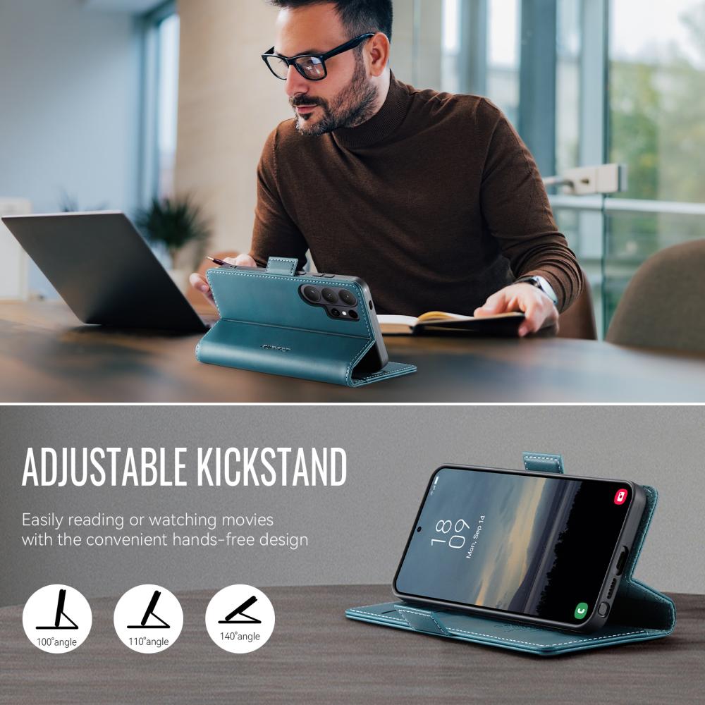 CASEME CASEME Samsung Galaxy S26 Ultra Fodral RFID Läder Grön - Teknikhallen.se