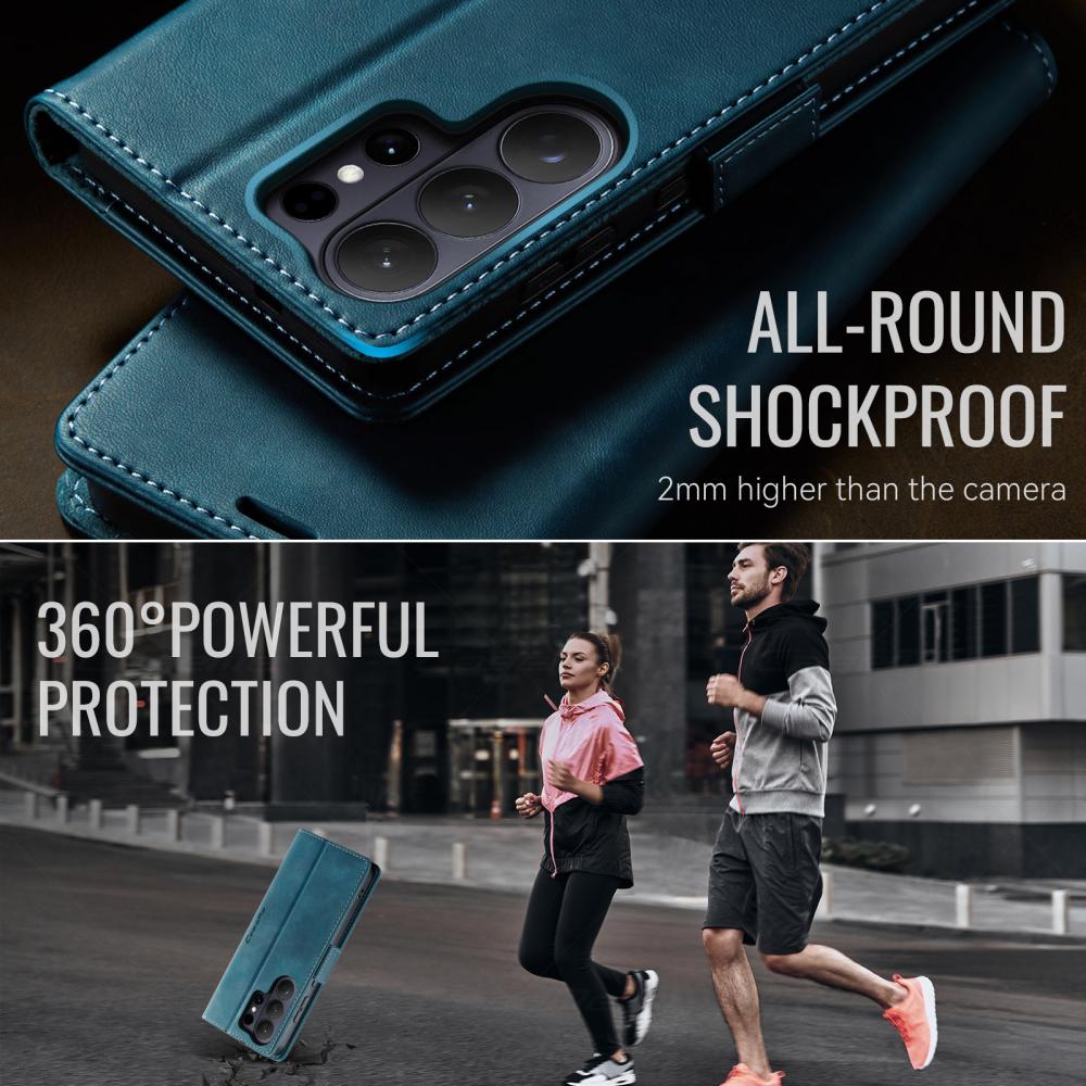 CASEME CASEME Samsung Galaxy S26 Ultra Fodral RFID Läder Grön - Teknikhallen.se