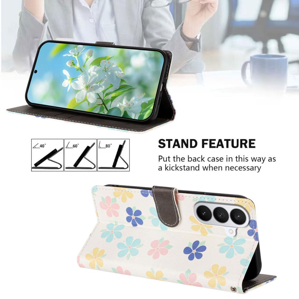  Samsung Galaxy S26 Fodral Med Tryck Blommor - Teknikhallen.se