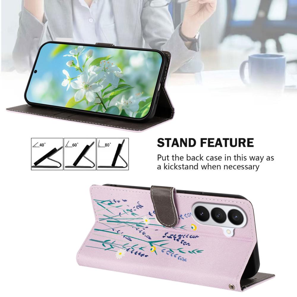  Samsung Galaxy S26 Fodral Med Tryck Lavendel - Teknikhallen.se