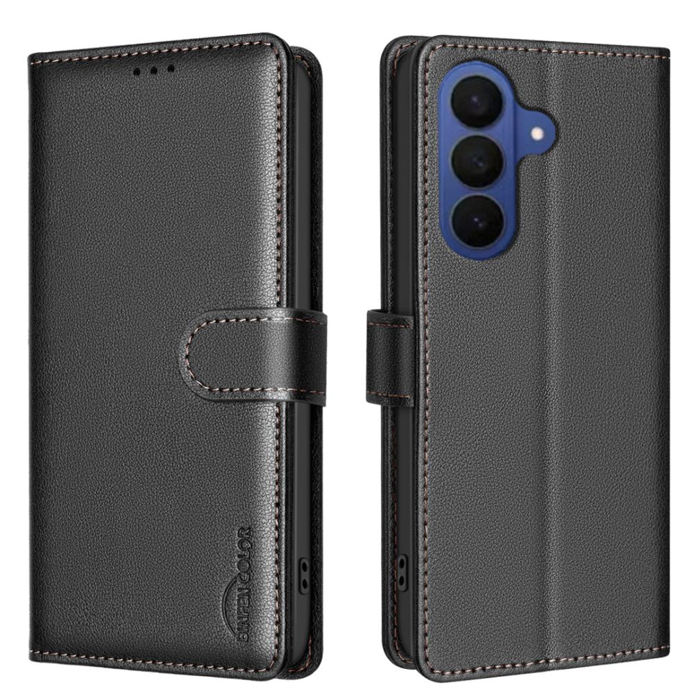 BINFEN BINFEN Samsung Galaxy S26 Fodral RFID Läder Svart - Teknikhallen.se