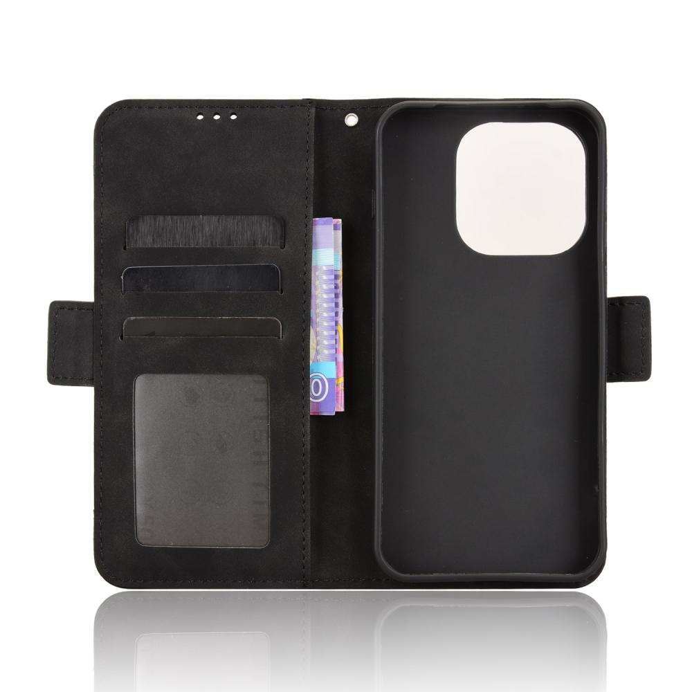  OnePlus 15 Fodral Med Avtagbart Kortfodral Läder Svart - Teknikhallen.se