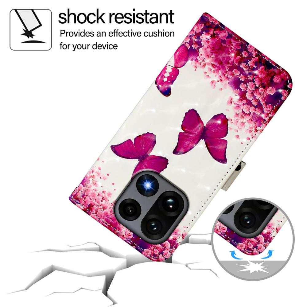  OnePlus 15 Fodral Med Tryck Rosa Fjäril - Teknikhallen.se