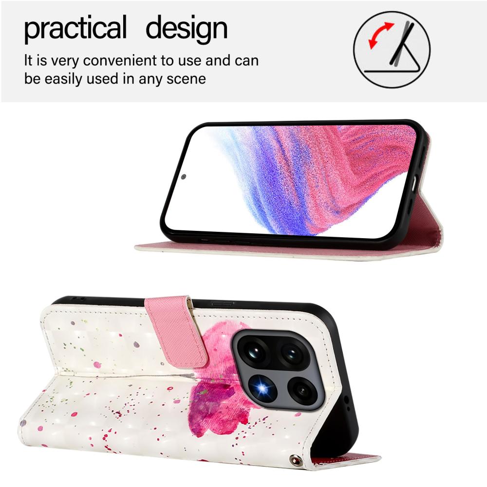  OnePlus 15 Fodral Med Tryck Rosa Blomma - Teknikhallen.se