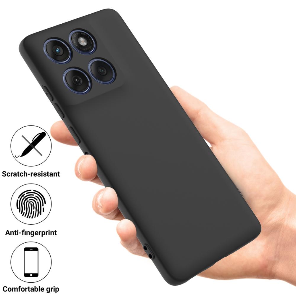  Motorola Edge 70 Skal Liquid Silikon Svart - Teknikhallen.se