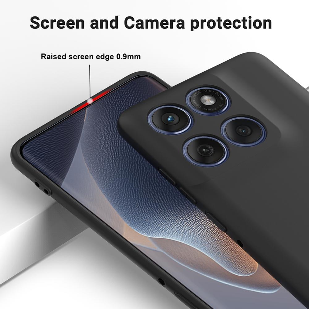  Motorola Edge 70 Skal Liquid Silikon Svart - Teknikhallen.se
