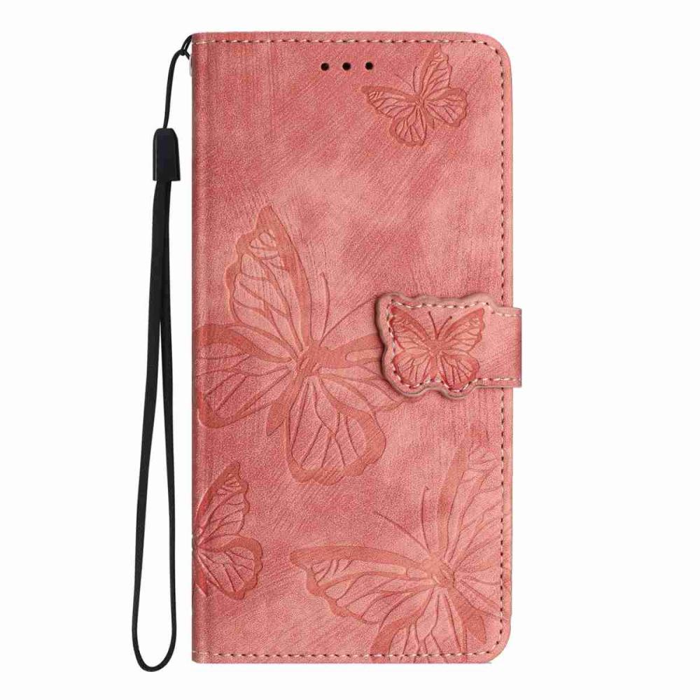  Motorola Edge 70 Fodral Med Fjäril Tryck Rosa - Teknikhallen.se