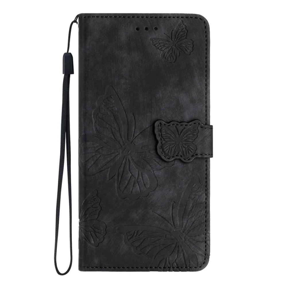  Motorola Edge 70 Fodral Med Fjäril Tryck Svart - Teknikhallen.se