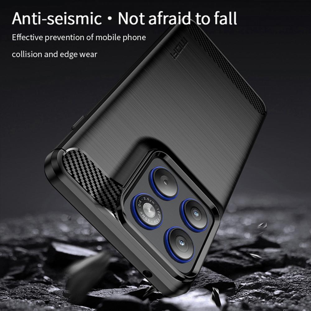 MOFI MOFI Motorola Edge 70 Skal Borstad Stål Textur Svart - Teknikhallen.se