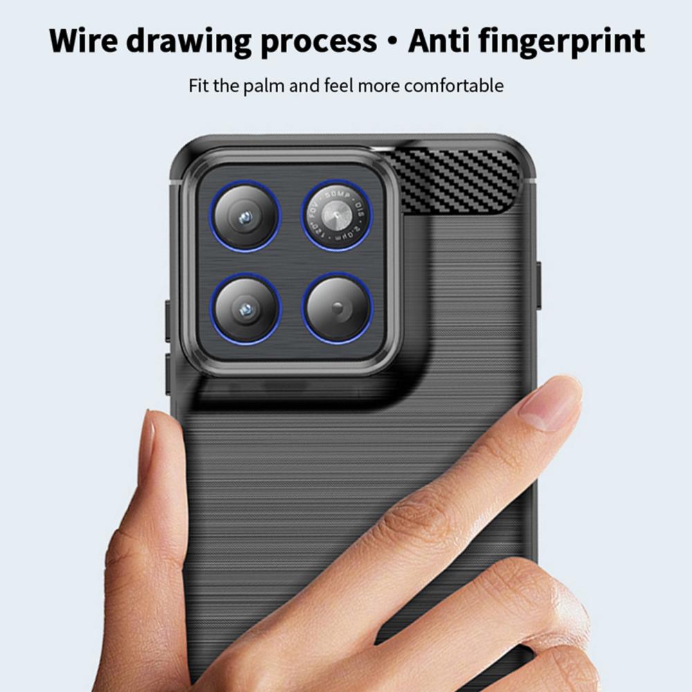 MOFI MOFI Motorola Edge 70 Skal Borstad Stål Textur Blå - Teknikhallen.se