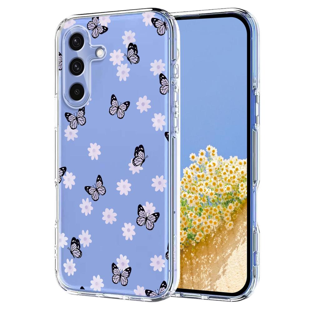  Samsung Galaxy A57 5G Skal Med Tryck Blommor / Fjärilar - Teknikhallen.se