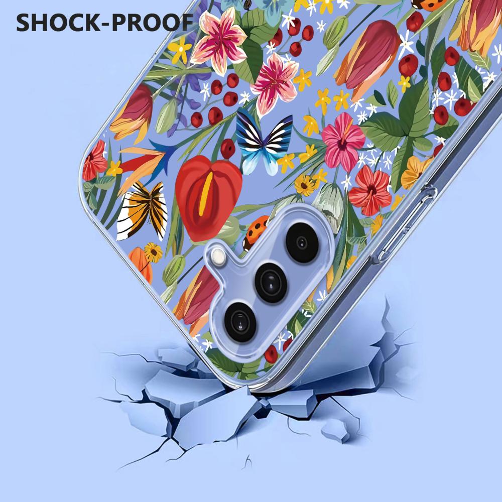  Samsung Galaxy A37 5G Skal Med Tryck Blommor - Teknikhallen.se