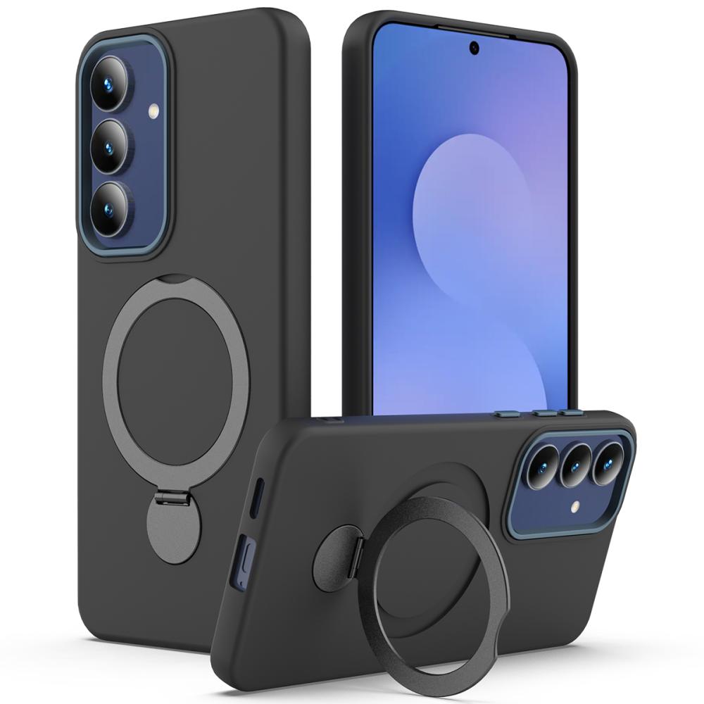  Samsung Galaxy A57 5G Skal MagSafe Kickstand Hybrid Svart - Teknikhallen.se