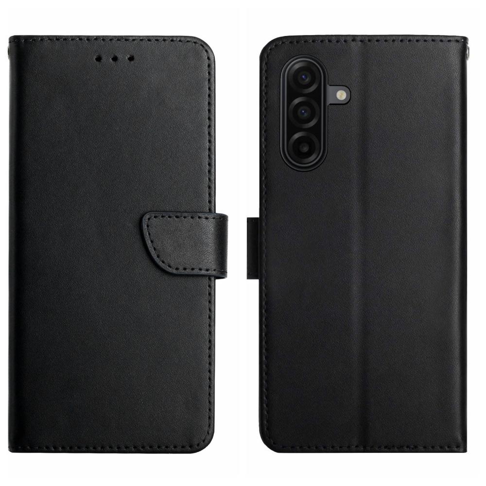  Samsung Galaxy A57 5G Fodral Äkta Läder Svart - Teknikhallen.se