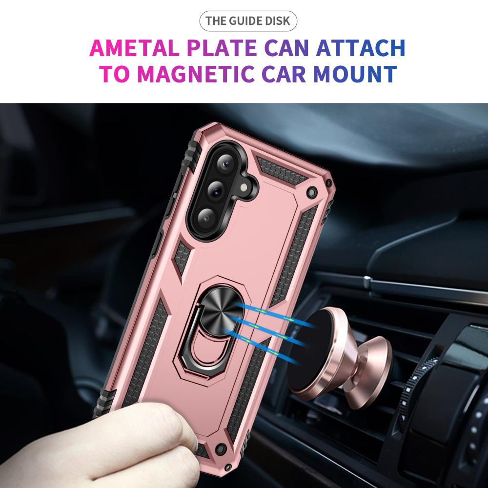  Samsung Galaxy A37 5G Skal Shockproof Hybrid Ring Roséguld - Teknikhallen.se