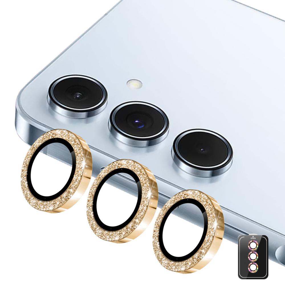 ENKAY ENKAY Galaxy A57 / A37 5G Linsskydd Glitter Guld - Teknikhallen.se